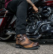 Milwaukee Leather Men's Copper Ridge Brown Suede Harness Boots, MBM9054