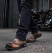 Milwaukee Leather Men's Copper Ridge Brown Suede Harness Boots, MBM9054