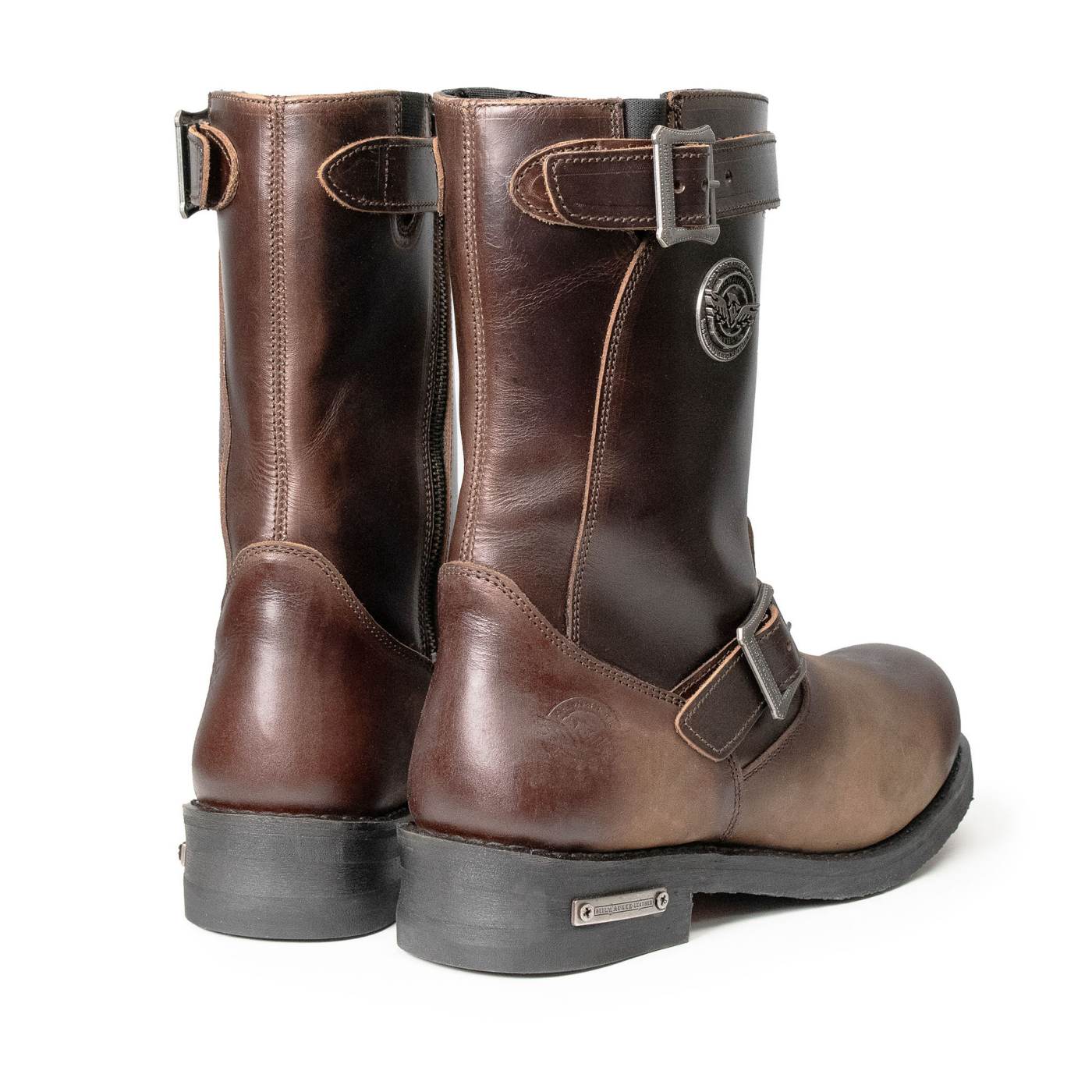Milwaukee Leather Men's Copper Forge Dark Brown Engineer Motorcycle Boots w/ Flex Toe - MBM9058