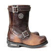 Milwaukee Leather Men's Copper Forge Dark Brown Engineer Motorcycle Boots w/ Flex Toe - MBM9058