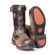 Milwaukee Leather Men's Copper Forge Dark Brown Engineer Motorcycle Boots w/ Flex Toe - MBM9058