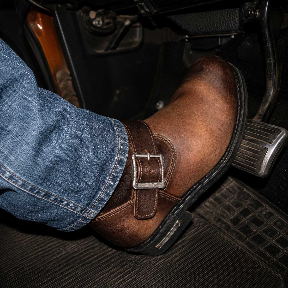 Milwaukee Leather Men's Dark Brown Copper Forge Engineer Boots, MBM9058