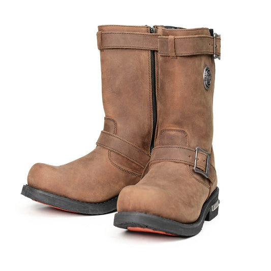 Milwaukee Leather Men's Brown Copper Forge Engineer Boots, MBM9059