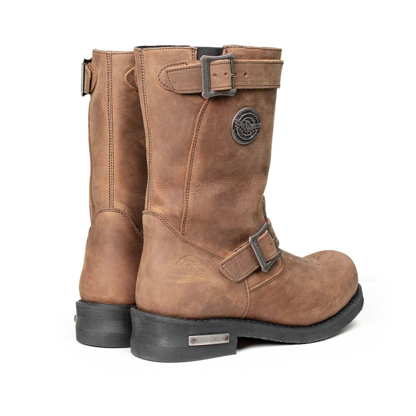 Milwaukee Leather Men's Brown Copper Forge Engineer Boots, MBM9059