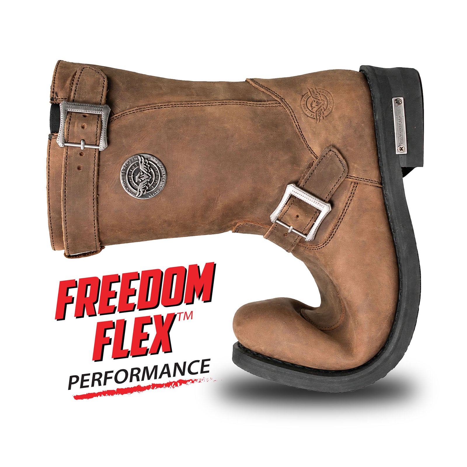 Milwaukee Leather Men's Brown Copper Forge Engineer Boots, MBM9059