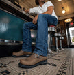Milwaukee Leather Men's Brown Copper Forge Engineer Boots, MBM9059
