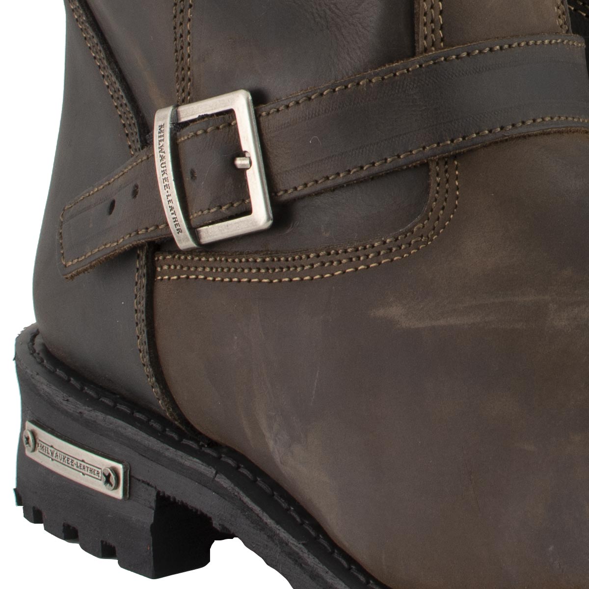 Milwaukee Leather MBM9063 Men's Classic Distressed Brown Leather Motorcycle Engineer Riding Biker Boots