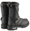 Milwaukee Leather Men's Black Wide Width 9-inch Waterproof Engineer Leather Biker Boots with Reflective Piping MBM9071WP