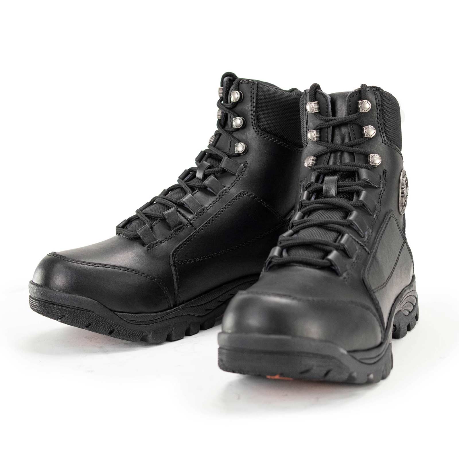 Milwaukee Leather MBM9081 Men’s Black Leather Military and Tactical Style Biker Riding Boots