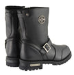 Milwaukee Leather Men's 9-Inch Classic Black Leather Engineer Motorcycle Boots with Gear Shift Guard MBM9090