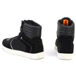 Milwaukee Leather MBM9101 Men's Black Leather and Suede Reinforced Street Riding Shoes with Ankle Support
