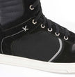 Milwaukee Leather MBM9101 Men's Black Leather and Suede Reinforced Street Riding Shoes with Ankle Support