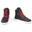 Milwaukee Leather MBM9102 Men's Black Leather with Red Shoe Lace Reinforced Street Riding Shoes w/ Ankle Support
