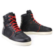 Milwaukee Leather MBM9102 Men's Black Leather with Red Shoe Lace Reinforced Street Riding Shoes w/ Ankle Support