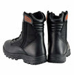 Milwaukee Leather Men's 9-Inch Black Leather Lace-Up Tactical Motorcycle Boots w/ Side Zipper MBM9110