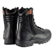 Milwaukee Leather Men's 9-Inch Black Leather Lace-Up Tactical Motorcycle Boots w/ Side Zipper MBM9110