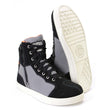 Milwaukee Leather MBM9116 Men's Black Suede and Grey Canvas Street Riding Shoes with Dual Closure and Ankle Support