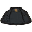 Milwaukee Leather MDL4000 Women's Black Denim 4-Snap Button Closure Motorcycle Rider Vest