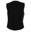 Milwaukee Leather MDL4000 Women's Black Denim 4-Snap Button Closure Motorcycle Rider Vest