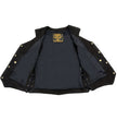Milwaukee Leather MDL4001 Women's Black Denim Motorcycle Vest with Side Lace and 4 Snap Front