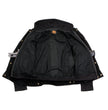 Milwaukee Leather MDL4002 Women's Black Denim 2 in 1 Shirt Style Collar Motorcycle Rider Vest W/ Removable Hoodie