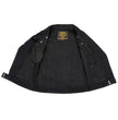 Milwaukee Leather MDL4030 Women's Black Denim Zipper Front Motorcycle Vest with Studded Spikes
