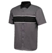 MMCC Men's Hardline Grey Black White Classic Mechanic Shirt - 100% Cotton w/ Microfiber Panel - MDM11619