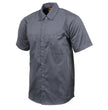 Milwaukee Leather MDM11668 Men’s Grey Button-Up Heavy-Duty Work Shirt - Classic Mechanic Shirt w/ Pockets