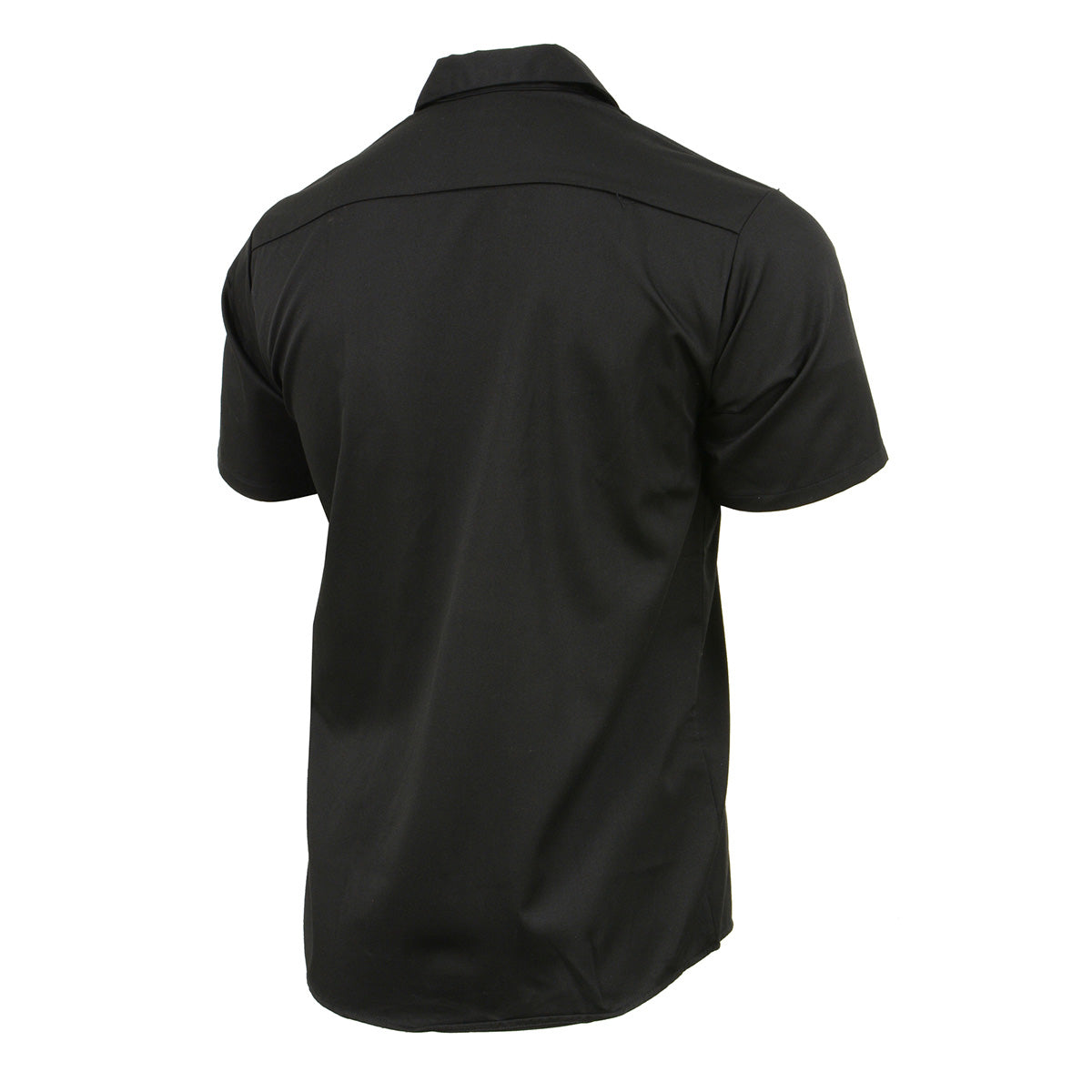 Milwaukee Leather MDM11669 Men’s Black Button-Up Heavy-Duty Work Shirt - Classic Mechanic Shirt w/ Pockets