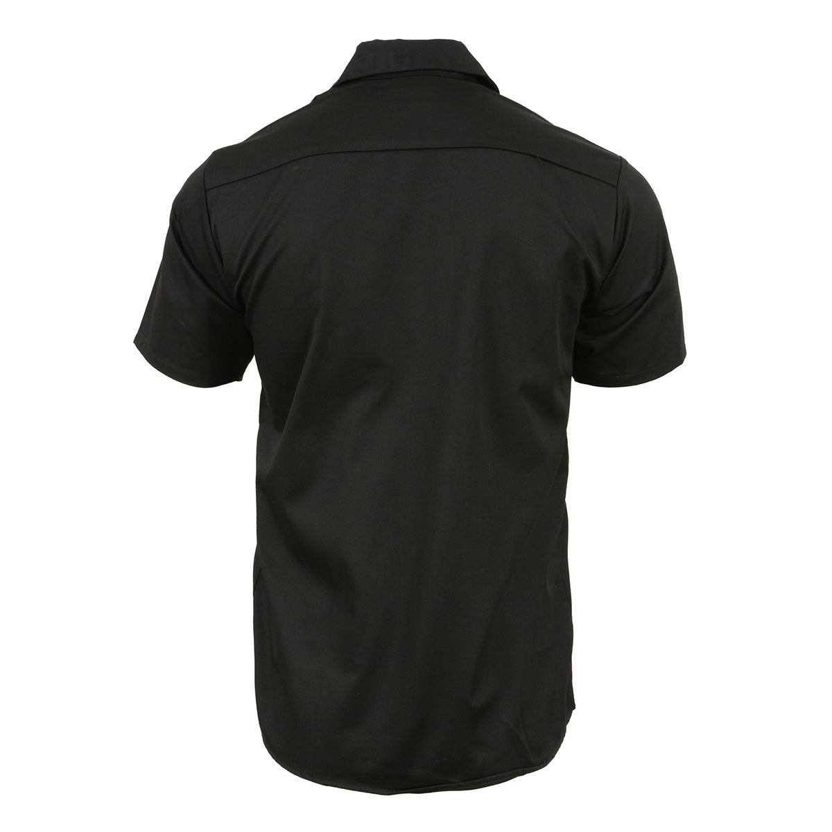 Milwaukee Leather MDM11669 Men’s Black Button-Up Heavy-Duty Work Shirt - Classic Mechanic Shirt w/ Pockets