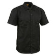 Milwaukee Leather MDM11669 Men’s Black Button-Up Heavy-Duty Work Shirt - Classic Mechanic Shirt w/ Pockets