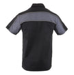 Milwaukee Leather MDM11672 Men’s Grey-Black Mechanic Work Shirt w/ Reflective Strip - Heavy-Duty Button-Up
