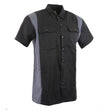 Milwaukee Leather MDM11674 Men’s Black-Grey Button-Up Heavy-Duty Work Shirt - Classic Mechanic Shirt w/ Pockets