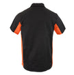 Biker Clothing Co. MDM11676 Men’s Black-Orange Button-Up Heavy-Duty Work Shirt - Classic Mechanic Shirt w/ Pockets