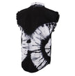 Biker Clothing Co. MDM11679 Men's Classic Black and White Tie-Dye Button-Down Frayed Sleeveless Cut Off Shirt