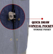Milwaukee Leather MDM3004 Men's Brute Dual Closure Blue Denim and Black Leather Club Style Vest