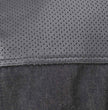 Milwaukee Leather MDM3008 Men's 'Brute' Black Perforated Leather and Denim Club Style Vest w/ Hidden Dual Closure