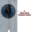 Milwaukee Leather MDM3013 Men's 'Brute' Concealed Snap Blue Denim V-Neck Side Lace Club Style Vest w/Hidden Zipper