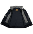 Milwaukee Leather MDM3015 Men's 'Rustic' Black Denim Motorcycle Riding Vest with Hoodie