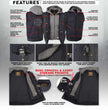 Milwaukee Leather MDM3015 Men's 'Rustic' Black Denim Motorcycle Riding Vest with Hoodie