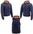 Milwaukee Leather MDM3020 Men's Blue Denim '5-in-1' Club Style Vest with Removable Hoodie