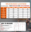 Milwaukee Leather MDM3036 Men’s Wrecker Club Vest – Black Denim & Leather, Diamond Quilt, Red Stitch