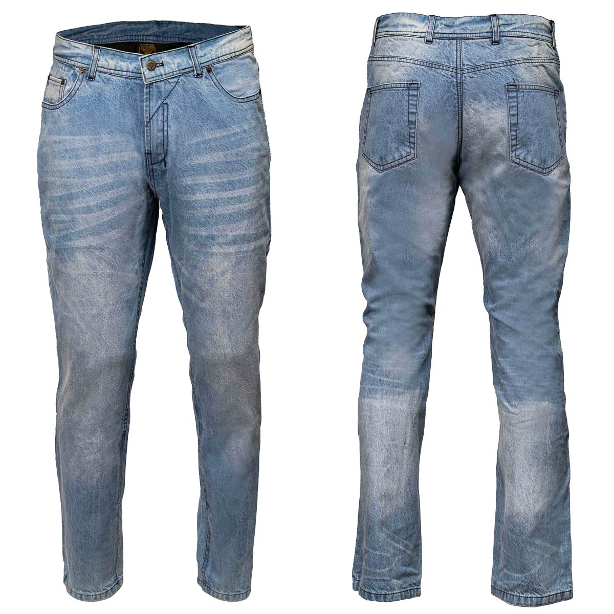 Milwaukee Leather MDM5003 Men's Metro Blue CE Armored Motorcycle Riding Denim Jeans Reinforced w/ Aramid Fibers