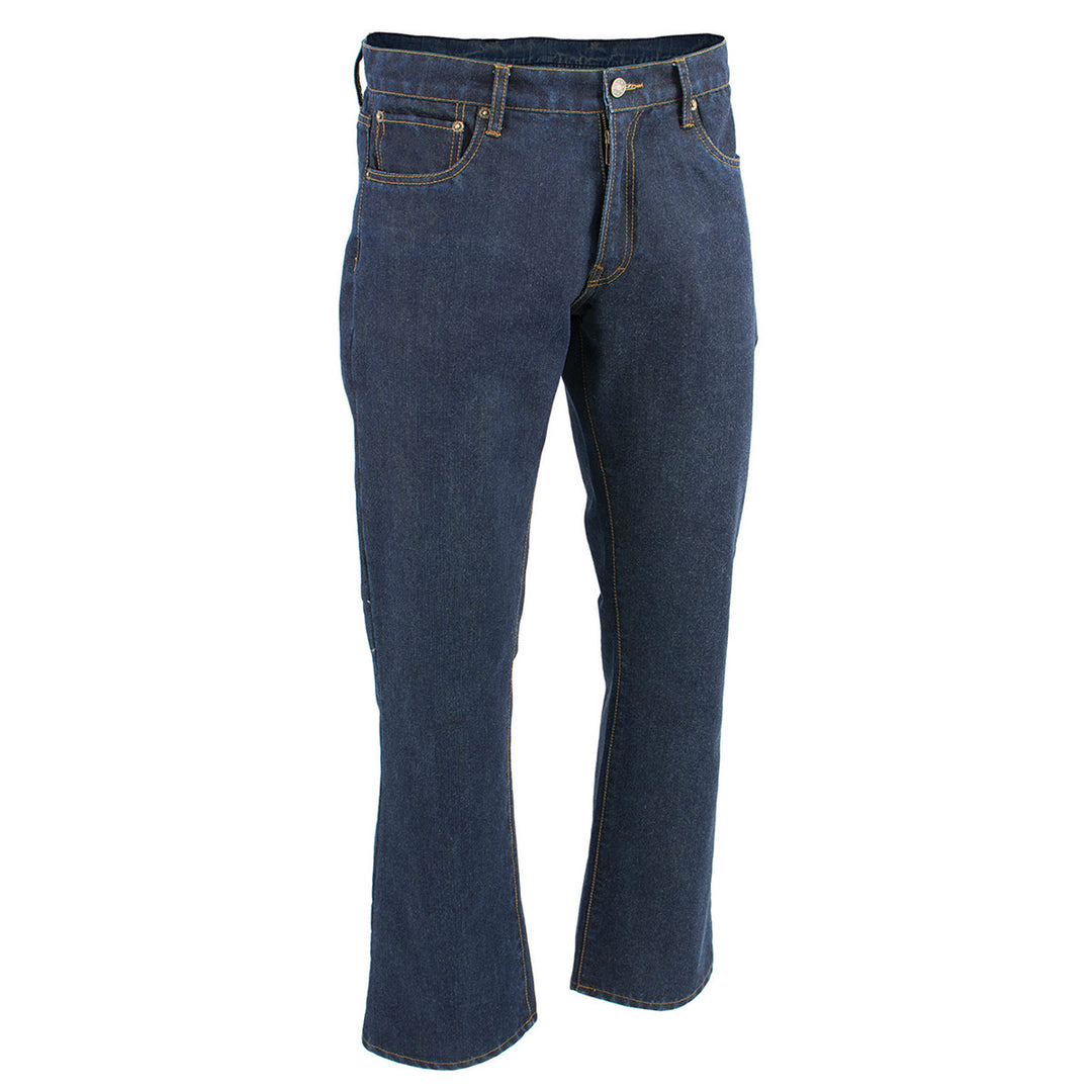 Milwaukee Leather MDM5007 Men's Blue 5 Pocket Tear Resistant Motorcycle Denim Jeans Infused w/ Aramid Fibers