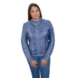 Milwaukee Leather SFL2830 Women's Royal Blue Scuba Style Sheepskin Fashion Leather Jacket