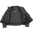 Milwaukee Leather ML1952 Women's Black 'Embroidered Wing and Stud Design' Leather Scooter Jacket