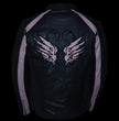 Milwaukee Leather ML1952 Women's Black and Pink Embroidered and Stud Design Scooter Jacket