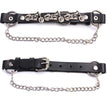 Milwaukee Leather Motorcycle Boot Chain - Silver Chain & Buckle, Motorcycle Medallion Accent - MLA3003