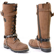 Milwaukee Leather Motorcycle Boot Chain - Silver Chain & Buckle, Motorcycle Medallion Accent - MLA3003
