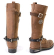 Milwaukee Leather Motorcycle Boot Chain - Silver Chain & Buckle, Motorcycle Medallion Accent - MLA3003